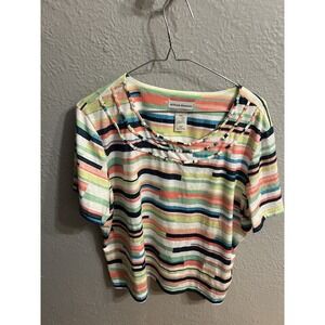 Alfred‎ Dunner PXL Womens Short Sleeve Ladies Top